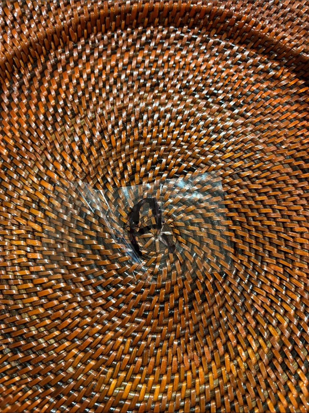 Williams Sonoma Nito Handwoven Charger Plates Set of 4 Rich Spice Brown 13